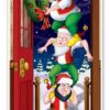 Beistle Christmas Elves Door Cover, 5’ x 30” – Plastic for Indoor & Outdoor Use – Easily Display – Santa's Workshop, Christmas Party Decorations & Holiday Decor Christmas/Winter 50 71U7ycciT2L