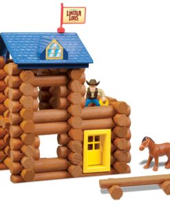 LINCOLN LOGS-Horseshoe Hill Station-83 Pieces-Real Wood Logs - Ages 3+ - Best Retro Building Gift Set for Boys/Girls – Creative Construction Engineering – Top Blocks Game Kit - Preschool Education Toy 26 71U7zEPln L