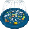 SplashEZ 3-in-1 Splash Pad, Sprinkler for Kids and Baby Pool for Learning – Toddler Sprinkler Pool, 60’’ Outside Water Toys – “from A to Z” Outdoor Play Mat for Babies & Toddlers from A to Z 23 71U8lwIA7rL