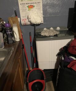 O-Cedar EasyWring Microfiber Spin Mop, Bucket Floor Cleaning System, Red, Gray Single 39 71U9IUpEkIL