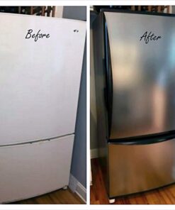 Alternative view of EZ FAUX DECOR Peel & Stick Faux Stainless Steel | Refrigerator Wrap | Cover for Dishwashers & Appliances | Self Adhesive Stainless Contact Vinyl Paper 36 in x 144 in (12ft)