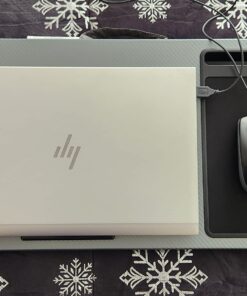 LAPGEAR Home Office Lap Desk with Device Ledge, Mouse Pad, and Phone Holder - Silver Carbon - Fits up to 15.6 Inch Laptops - Style No. 91585 44 71UAvhrYJnL