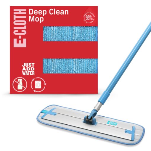 E-Cloth Deep Clean Mop, Microfiber Mop, Perfect Floor Cleaner for Hardwood, Laminate, Tile and Stone Flooring, Washable and Reusable, 100 Wash Promise Old Version