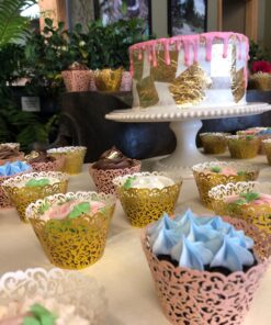 A&S Creavention Vine Cupcake Holders Filigree Vine Designed Decor Wrapper Wraps Cupcake Muffin Paper Holders - 50pcs (Pink) 1 Pink 39 71UCyHT6VBL 2