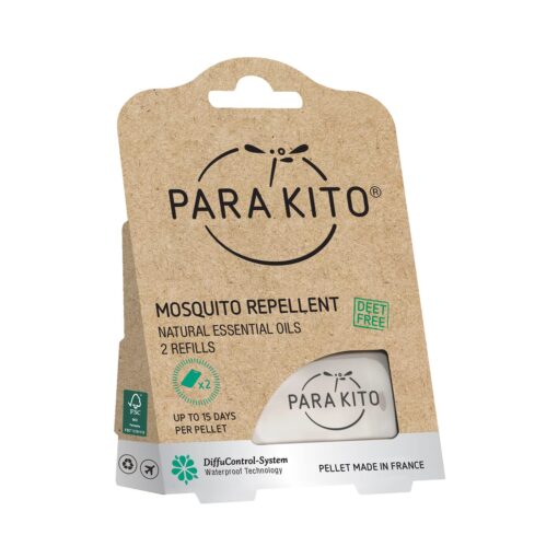 PARA'KITO Refill Pellets for Mosquito Repellent Bracelets | w/Citronella Oil, Peppermint Oil, Essential Oils | Hiking & Camping Accessories | Paraben Free, DEET Free - 2 Refills (15 Days Each) 2 Count (Pack of 1)