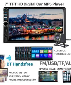 Qook Double Din Touch Screen Car Stereo 7’’LCD Car Radio Touchscreen BT with Rear View Camera Tape,MP5 Player, USB, SD Card, AUX Input,FM 2 Din Car Stereo, Wireless Remote Control 10 71UDKvmsWYL