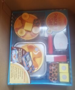 Melissa & Doug Flip and Serve Pancake Set (19 pcs) - Wooden Breakfast Play Food,Brown 17 71UETh j1GL
