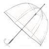Totes Signature Clear Bubble, Rain & Windproof Umbrella - Perfect for Weddings, Travel and Outdoor Events - Curved Handle with Deluxe Finish, in Transparent or Colorful Design Options 17 71UEeCaodL