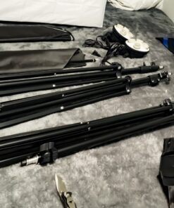 StudioFX H9004SB2 2400 Watt Large Photography Softbox Continuous Photo Lighting Kit 16" x 24" + Boom Arm Hairlight with Sandbag H9004SB2 by Kaezi 41 71UFFLHT6wL