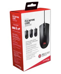 HyperX Pulsefire Core - RGB Gaming Mouse, Software Controlled RGB Light Effects & Macro Customization, Pixart 3327 Sensor up to 6,200DPI, 7 Programmable Buttons, Mouse Weight 87g,Black Black 26 71UFqpkPUXL