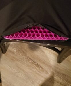 KYSMOTIC Gel Seat Cushion for Long Sitting (Super Large & Thick), Soft & Breathable, Gel Chair Cushion for Wheelchair, for Hip Pain, Gel Seat Cushion for Office Chair (1 Cushion+1 Cover) Black Cover+rose Red Cushion 28 71UGhWi5akL