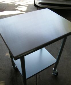 GRIDMANN NSF Stainless Steel Work & Prep Table 30 x 24 Inches with Caster Wheels and Under Shelf for Restaurant, Home, Hotel 30 in Long x 24 in Deep 18 71UHjjEQdL
