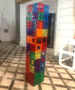 Playmags 150-Piece Magnetic Tiles Building Set – 3D Magnet Building Blocks, Creative Imagination, Inspirational, Educational STEM Toys for Kids with 1 Car Single 67 71UHz FuUXL