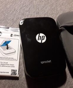 HP Sprocket Portable Color Photo Printer, Print Social Media Photos on 2x3" Sticky-Backed Paper - Black (X7N08A) 70 71UIQfwI80L