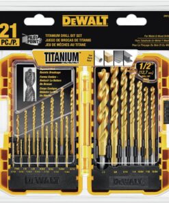 DEWALT Titanium Nitride Coated Drill Bit Set, Pilot Point, 21-Piece (DW1361) 21-Piece Drill Bit Set 25 71UIw9oHytL