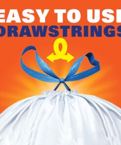 Hefty Strong Tall Kitchen Trash Bags, Unscented, 13 Gallon, 90 Count, White,Packaging may vary 90 Count (Pack of 1) Trash Bag 18 71UMh NsvL