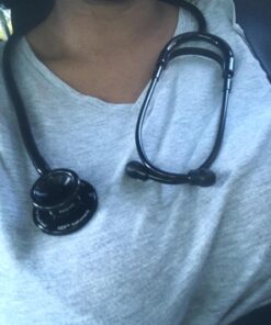 MDF® Dual Head Lightweight Stethoscope - All Black (MDF747-BO) Black (Blackout) 38 71UMxzf l8L