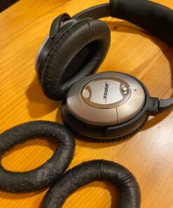 Synsen Replacement Ear Pads Cushion Compatible for Bose QuietComfort QC2,QuietComfort 15 QC15,QuietComfort QC25,QuietComfort 35 QC35,Bose AE2,AE2i,AE2w,SoundTrue, SoundLink (Around-Ear) Headphones BLACK 70 71UN1H4WszL