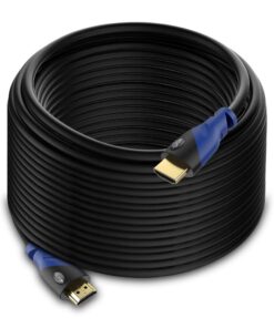 AURUM CABLES 4K HDMI Cable 50ft Long, 4K@60Hz High Speed HDMI Cord with Ethernet, Supports UHD Resolution, ARC, 3D, CL3 Certified - Compatible with HDTV, PC, Laptop, PS3, Xbox, Blu-ray 1 Pack 50 Feet 22 71UN2Ve2PIL