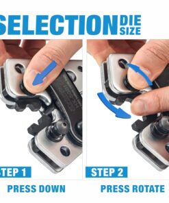 iCrimp Battery Cable Lug Crimping Tool for 8, 6, 4, 2, 1, 1/0 AWG Heavy Duty Wire Copper Lugs, Battery Terminal, with Wire Shear Cutter HX-50BI 36 71UP1c6mNRL