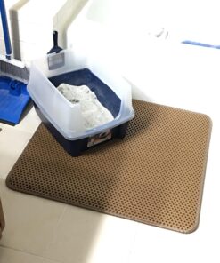 iPrimioJUMBO SIZE Cat Litter Trapper - EZ Clean (Brown/Tan) - 32 inches by 30 inches / Super BIG. Exclusive Water Proof Layer and Puppy Pad Option. Patent Pending. 32x30 - Brown 40 71UPDvw3hXL