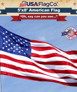 American Flags by USA Flag Co. (Made in USA) The Best 5x8 Embroidered Stars and Sewn Stripes United States Flag, Amazon A to Z Guarantee - 5 x 8 ft. 5 by 8 Foot 25 71UPq08kwVL