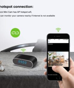 Hidden Spy Camera Clock HD 1080P IP Cameras with Night Vision/Motion Detection/Loop Recording, Nanny Cam for Home Security Monitoring (Black) 12 71UQyRj121L