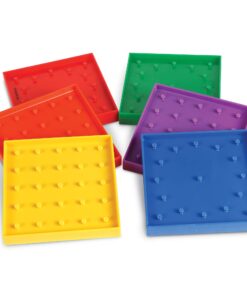 Learning Resources 5-Inch Double-Sided Assorted Geoboard Shapes - 6 Pieces, Ages 5+ Kindergarten Learning Toys, Math Manipulatives for Kids,Back to School Supplies, Teacher Supplies 12 71URUcILTEL