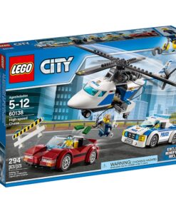 LEGO City Police High-Speed Chase 60138 Building Toy with Cop Car, Police Helicopter, and Getaway Sports Car (294 Pieces) 26 71URY5Q0HAL