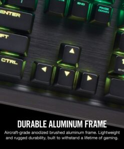 Corsair K95 RGB Platinum Mechanical Gaming Keyboard - 6x Programmable Macro Keys - USB Passthrough & Media Controls - Fastest Cherry MX Speed - RGB LED Backlit - Black Finish 33 71URi2yK3yL 1
