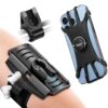 Newppon Running Armband + Bike Phone Holder : Detachable &360°Rotatable Cell Phone Arm Bands Case Universal Mobile Carrier Compatible with iPhone Samsung Galaxy for Workout Exercise Sports Jogging 2-1 Black Armband 26 71UTmPRobmL