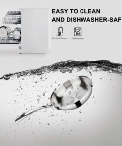 Duxtop Whole-Clad Tri-Ply Stainless Steel Stir-Fry Pan Kitchen Induction Cookware 8 Inches 8 inch 12 71UUE9p0aGL