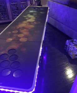 8-Foot Folding Pong Table - Choose Table Options (Base, Cup Holes, LED Lights, or Cup Holes & LED Lights) - Bubbles Edition Standard w/ Cup Holes & LED Lights 29 71UUavk3VL