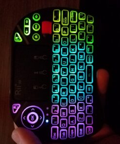 Mini Keyboard,Rii X8 Portable 2.4GHz Mini Wireless Keyboard Controller with Touchpad Mouse Combo,8 Colors RGB Backlit,Rechargeable Li-ion Battery for Google Android TV Box, PS3, PC, Pad,Nvidia Shield 45 71UUbVSlTyL