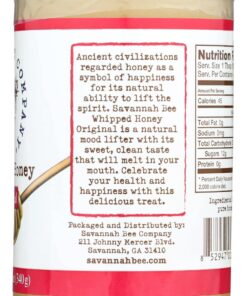 Savannah Bee Company Whipped Honey - All Natural Spreadable Honey Original 12 Ounce (Pack of 1) 14 71UUdVyLsbL