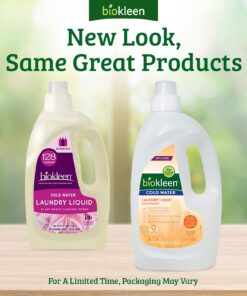 Biokleen Natural Cold Water Laundry Detergent - 128 Loads - Liquid, Concentrated, Eco-Friendly, Non-Toxic, Plant-Based, No Artificial Fragrance or Preservatives Cold Water Citrus 64 Fl Oz (Pack of 1) 10 71UVF LNVoS