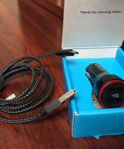 Anker Car Charger Adapter, 24W Dual USB Car Phone Charger, PowerDrive 2 for iPhone 14 13 12 11 Pro Max Mini X XR XS 8 Plus, iPad Pro/Air 2/Mini, Note 5/4, LG, Nexus, HTC and More Black 54 71UVJBU0pwL