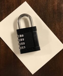 Padlock 4 Digit Combination Lock - for Gym School Locker, Outdoor Gate, Shed, Fence, and Storage, Combo Lock - Locker Lock- Weatherproof Metal - Keyless, Easy to Set, Resettable - Black 24 71UWXs4ysVL