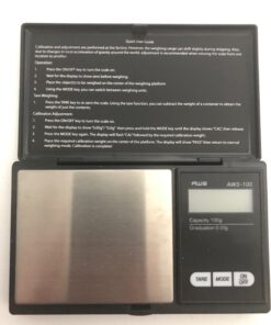 Series Digital Pocket Weight Scale, Stainless-Steel Backlit LCD 100g x 0.01g, (Black), AWS-100-Black - AMERICAN WEIGH SCALES Black 42 71UXocC35WL