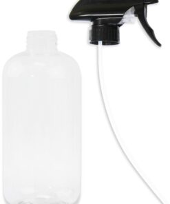 EPAuto Heavy Duty Chemical Resistant Spray Bottles with Sprayer (16 oz), Clear, 3-Pack Black 15 71UZKR lo1L