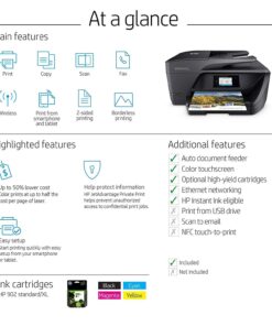 HP OfficeJet Pro 6968,Color All-in-One Wireless Printer, HP Instant Ink or Amazon Dash replenishment ready (T0F28A) 22 71UZxWOhmL