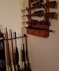 Hold Up Displays - Gun Rack and Rifle Storage Holds 6 Winchester Remington Ruger Firearms and More - Heavy Duty Steel - Made in The USA 1 Pack 27 71Ua03kVZFL