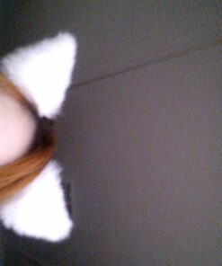 Hot Sweet Lovely Anime Lolita Cosplay Fancy Neko Cat Ears Hair Clip White with Pink Inside 17 71UaNakGtQL