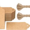 G2PLUS Kraft Paper Gift Tags with String,100PCS Blank Gift Tags,Christmas Gift Tags,Holiday Hangtags for Art&Craft,Gift Wrapping,Halloween(2'' x 4'') 64 71UaRD P6XL