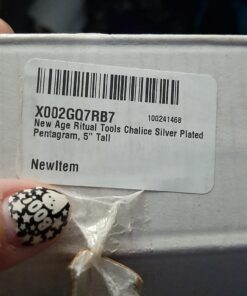 Pentagram Chalice 5" High~ Silver Plated 100% Solid Brass by New Age Imports, Inc. 18 71UajNn feL