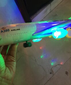 Kidsthrill Kids Airplane Toy, Bump & Go Technology, Toy Airplane With Flashing Colorful Lights Music & Airplane Sounds, Toddler Toys For Boys & Girls Gifts age 3 4 5 6 7 8 9 10 11 12 years old A380 36 71Uc1Vc1o2L