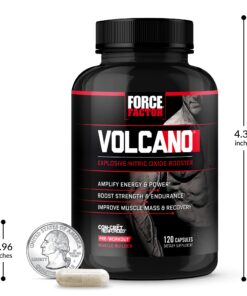 Force Factor Volcano Pre Workout Nitric Oxide Booster Supplement for Men with Creatine and L-Citrulline to Boost and Energy, Help Build Muscle, Better Pump and Workout, 120 Capsules 23 71Ucs5UdbFL