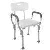 Vaunn Medical Shower Chair Bath Seat With Padded Arms, Removable Back and Adjustable Legs, Bathtub Safety and Support 57 71UdCUeYbNL