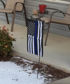 ERT Thin Blue Line Garden Flag Double sided 12.5 x 18 Inch Police Flag American Flag Made by Oxford lawn decoration 35 71UdFdfAOoL