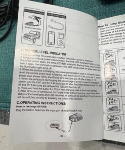 ASPERX Jump Starter, 1500A Peak Battery Jump Starter for Up to 7.0L Gas or 5.5L Diesel Engine, 12V Portable Battery Starter with 1.4 INCH LCD Display Black-C 88 71UdvvVzVlL